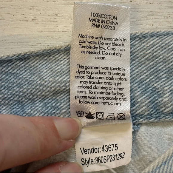 Pacsun Light blue Pintuck High Rise Bootcut Flare Lattice Diamond jeans 24 - Picture 8 of 10